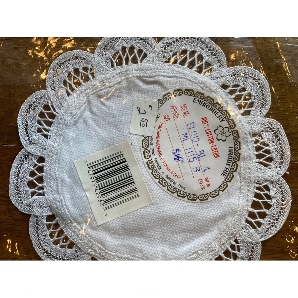 Broderie Embroidered Cocktail Napkin‎ Set of 4 5.5